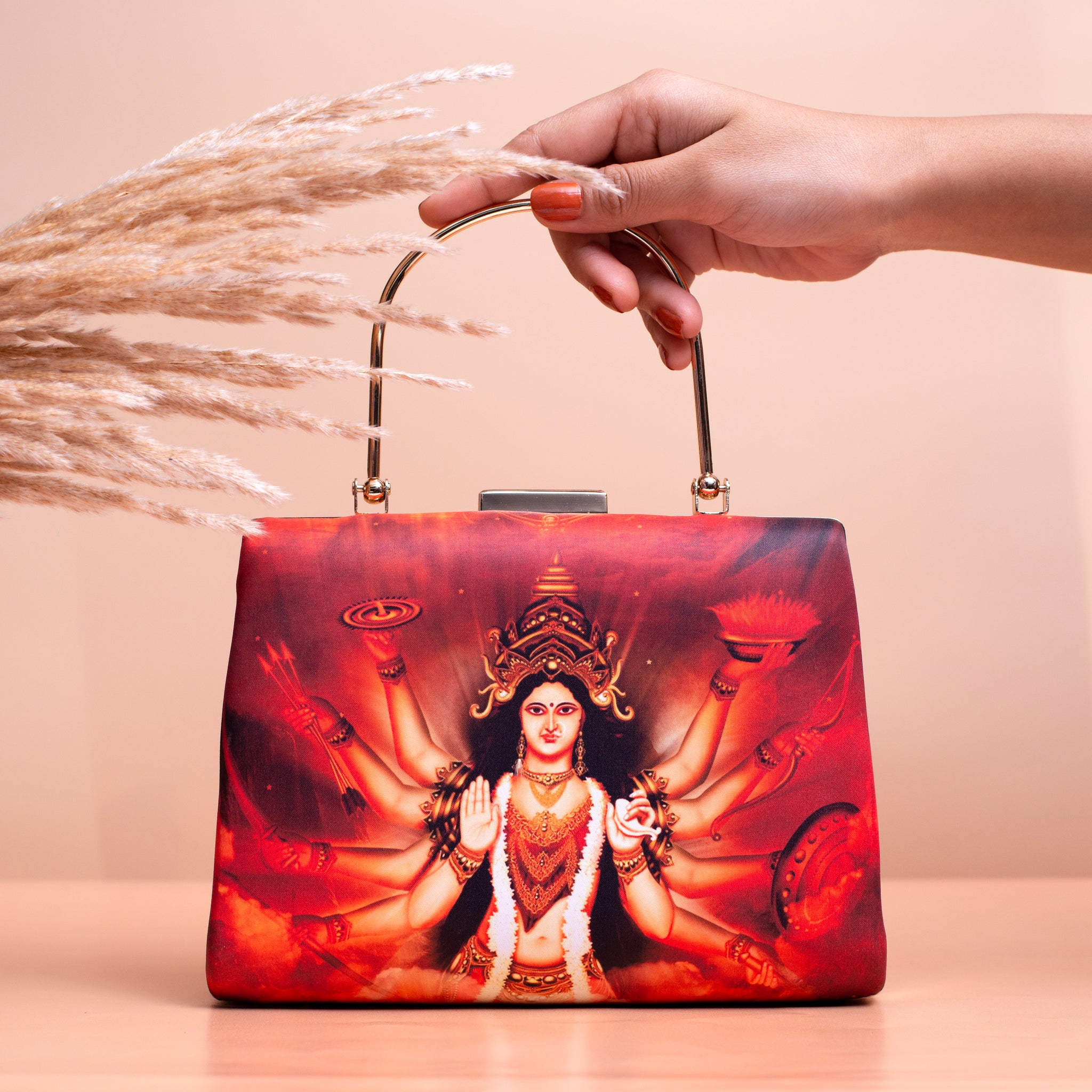 Goddess Durga Printed Clutch