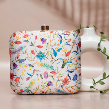 Multicolor Floral Print Clutch