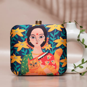 Indian Women Printed Clutch