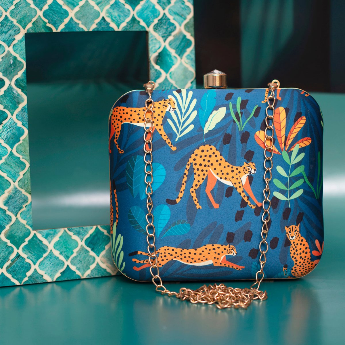 Artklilm Leopard Print Clutch
