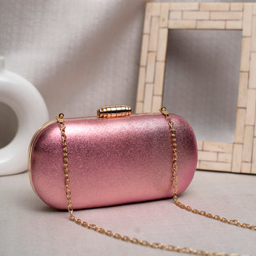 Pink Shimmery Party Clutch