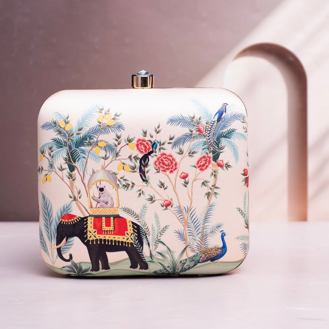 Artklim Elephant Printed Clutch