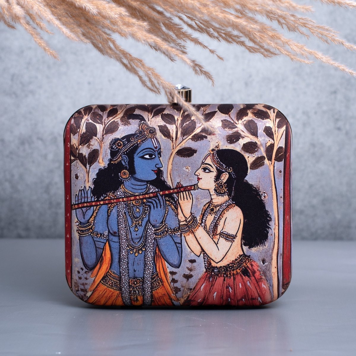 Artklim Radha Krishna Printed Clutch