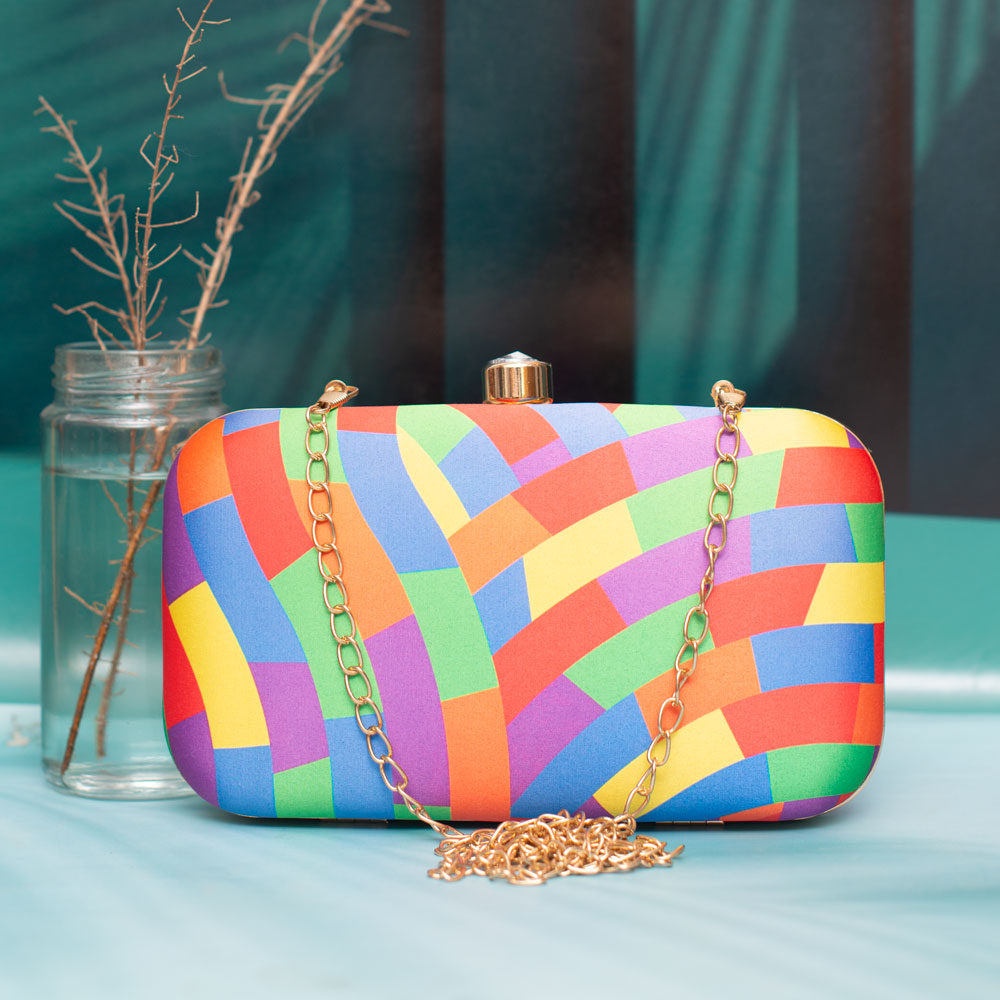 Vibrant Printed Clutch