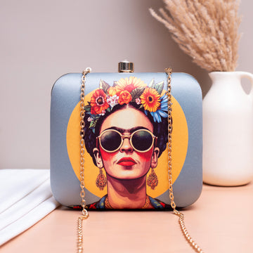 Artklim Frida Kahlo Printed Clutch