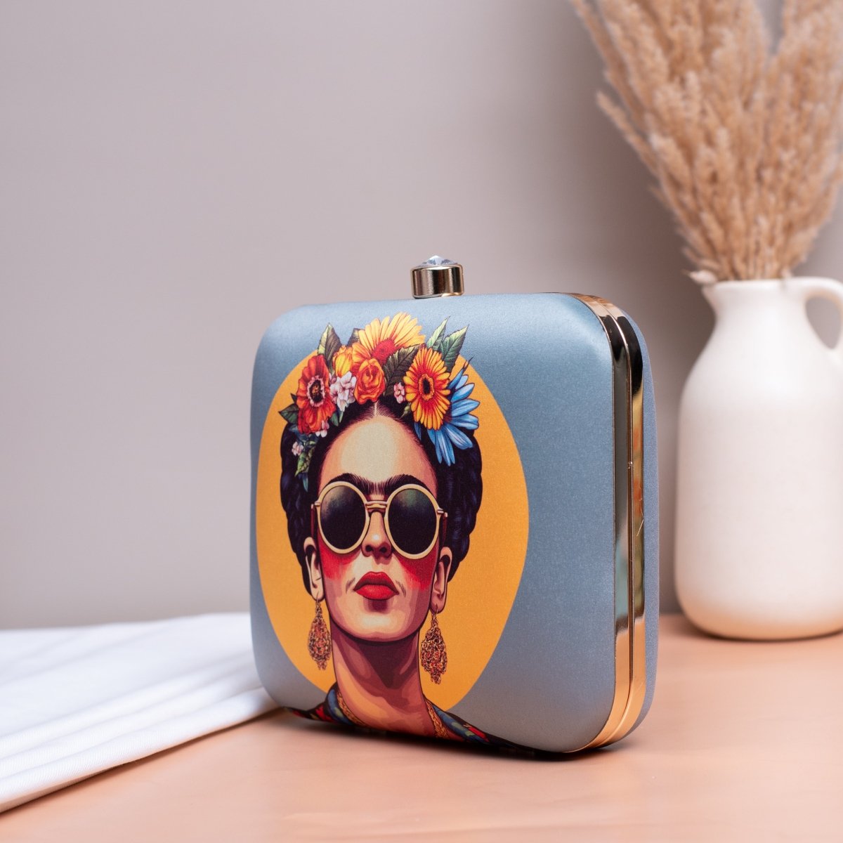 Artklim Frida Kahlo Printed Clutch