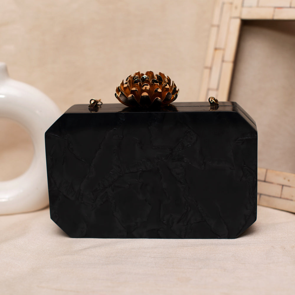 Artklim Black Stone Acrylic Clutch