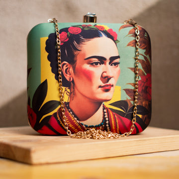 Artklim Frida Kahlo Printed Clutch