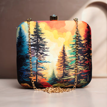 Artklim Forest Printed Clutch