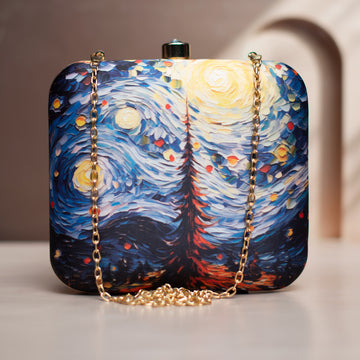 Dreamy Art Printed Clutch