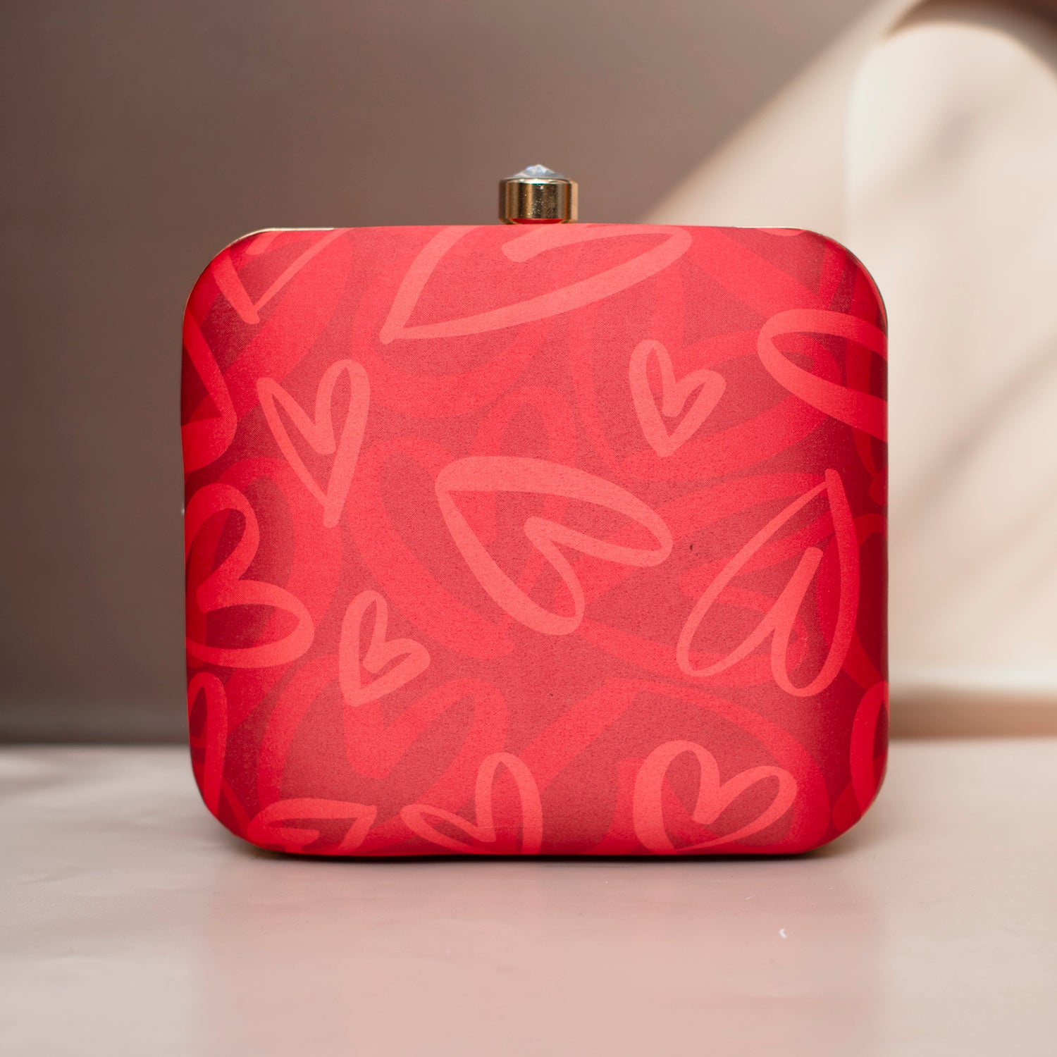 Artklim Red Hearts Valentine Clutch