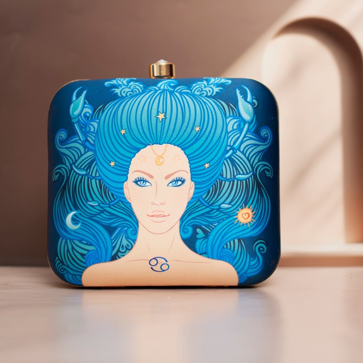 Cancer Sun Sign Customized Clutch