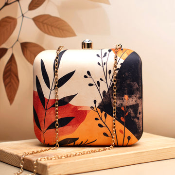 Abstract Art Printed Clutch