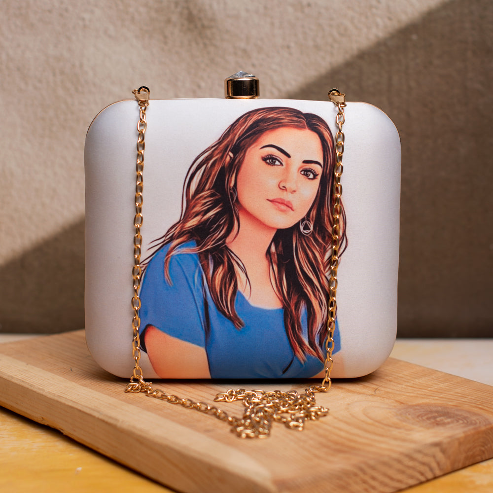 Portrait Caricature Personalised Clutch Bag