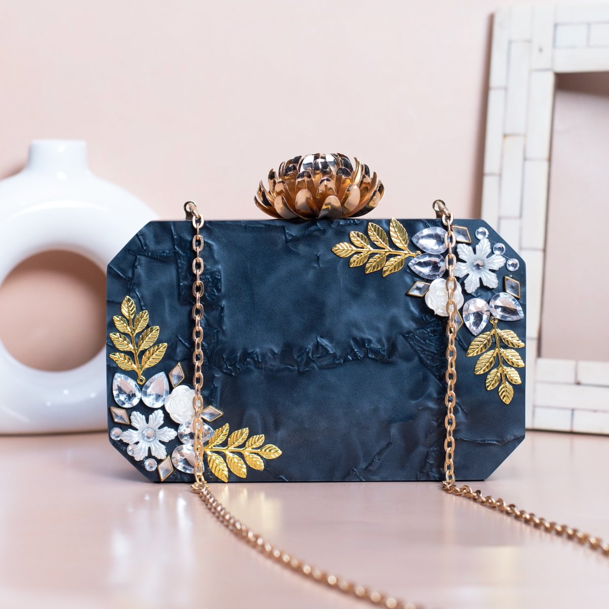 Artklim Black Stone Acrylic Clutch