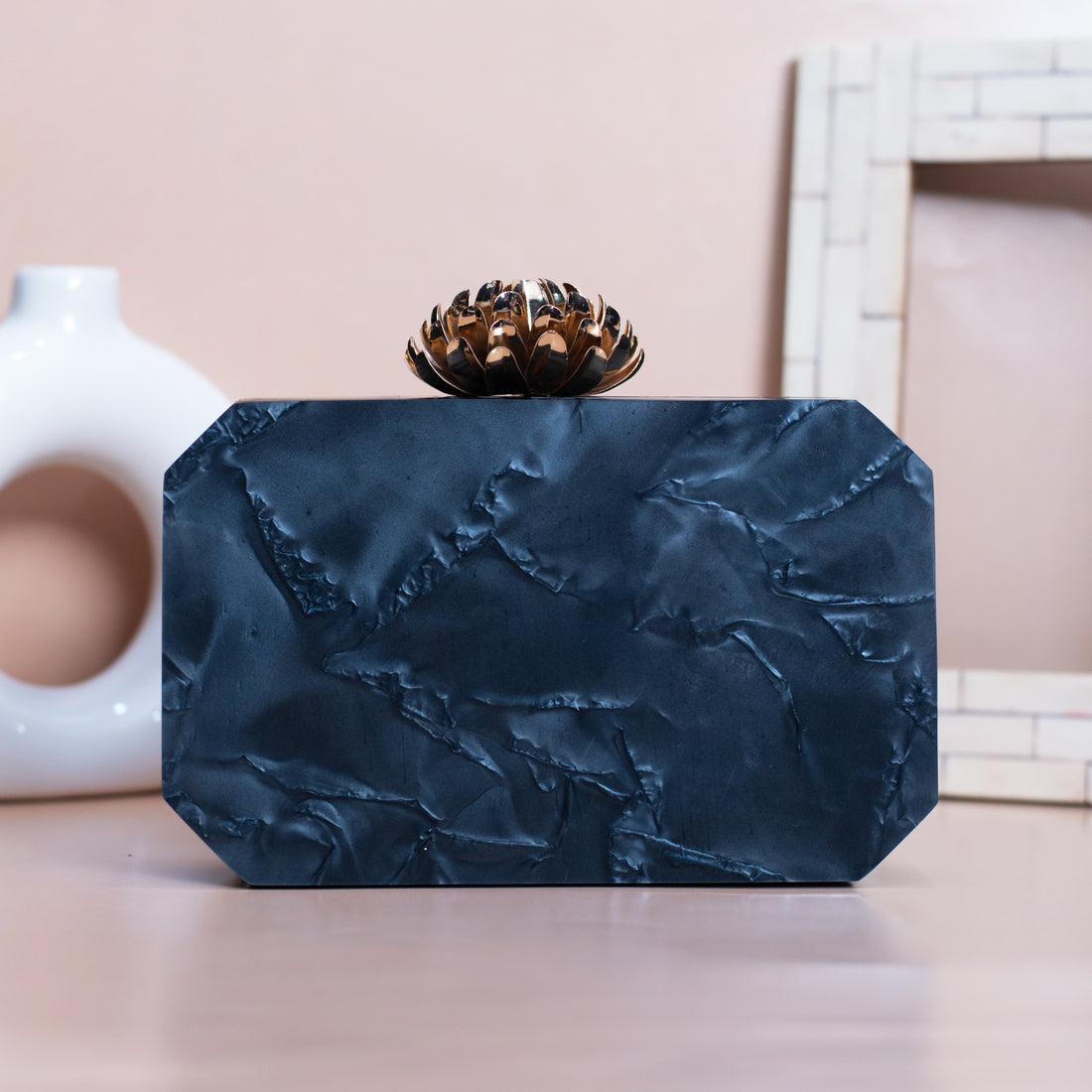 Artklim Black Stone Acrylic Clutch