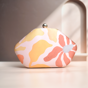 Artklim Pastel Floral Printed Clutch