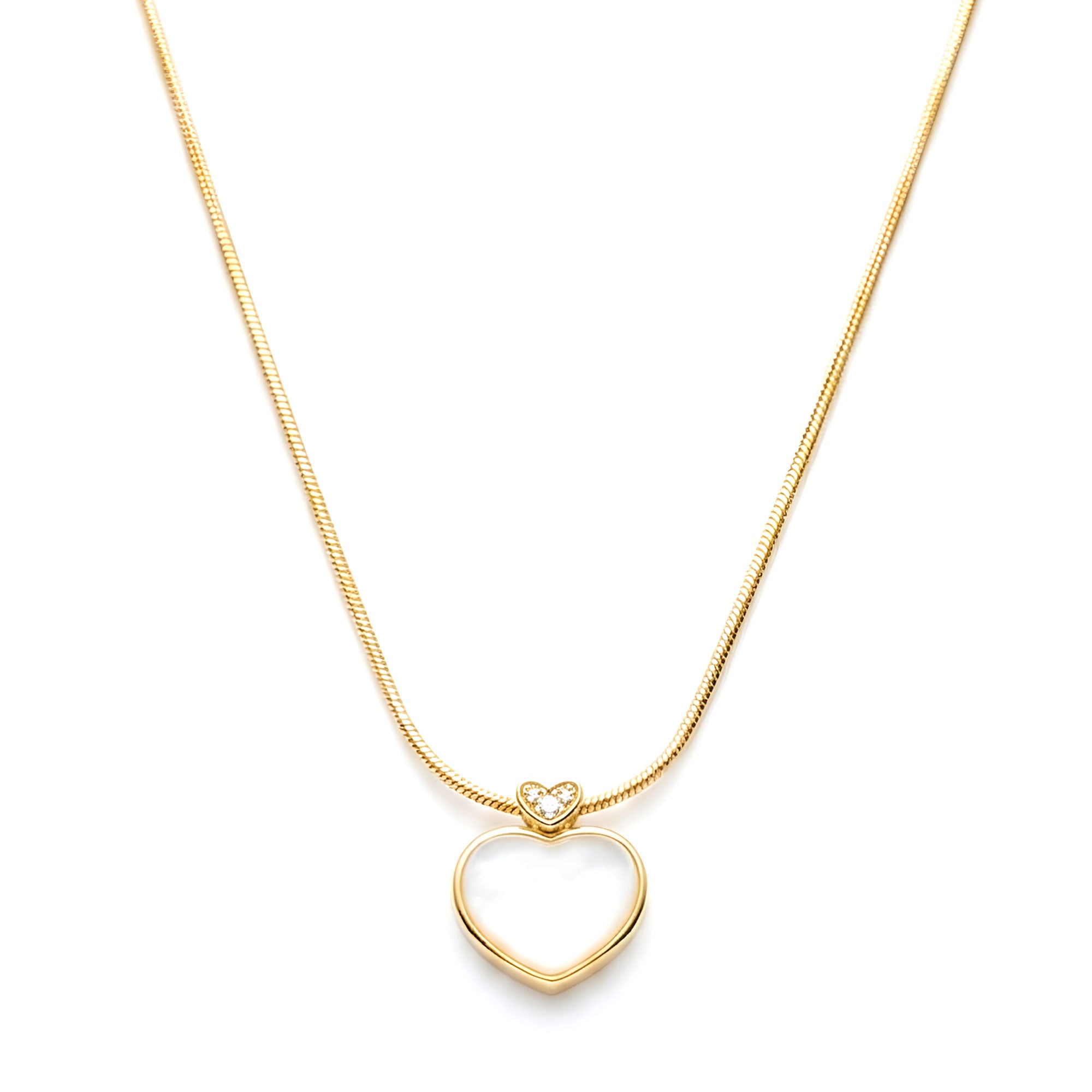 Artklim Gold Plated Heart Pearl Gold Pendant Necklace