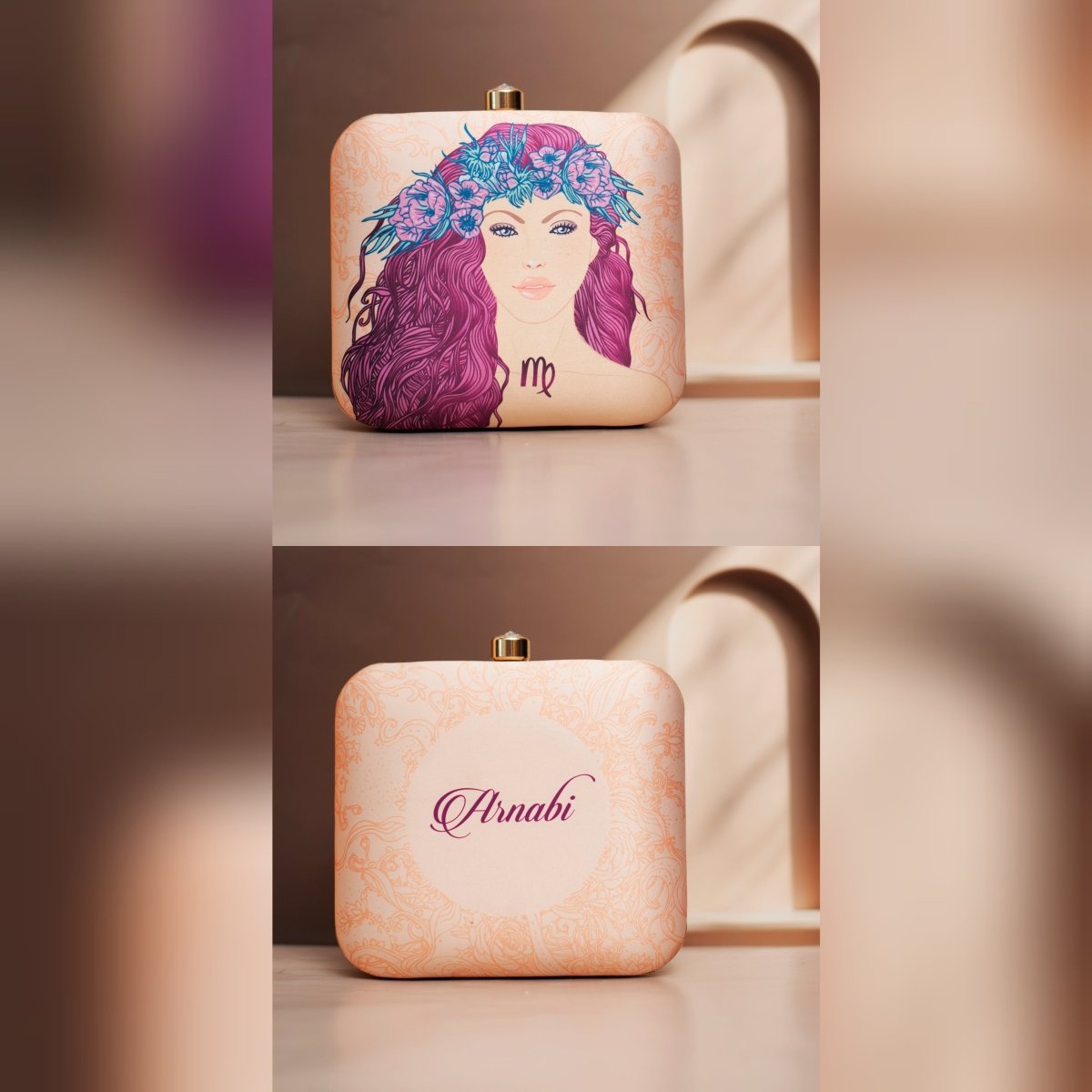 Virgo Sun Sign Customized Clutch