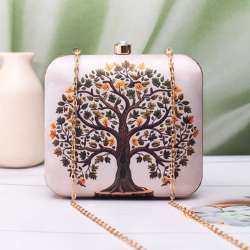 Artklim Tree of Life Printed Clutch