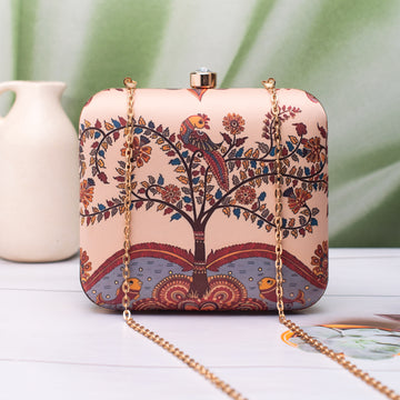 Artklim Bird on Tree Printed Clutch