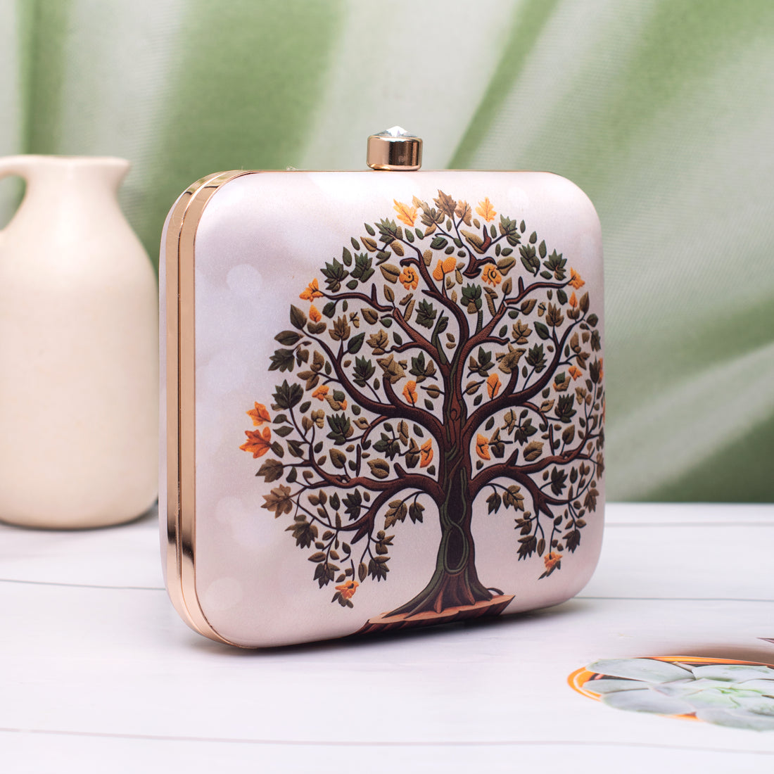 Artklim Tree of Life Printed Clutch
