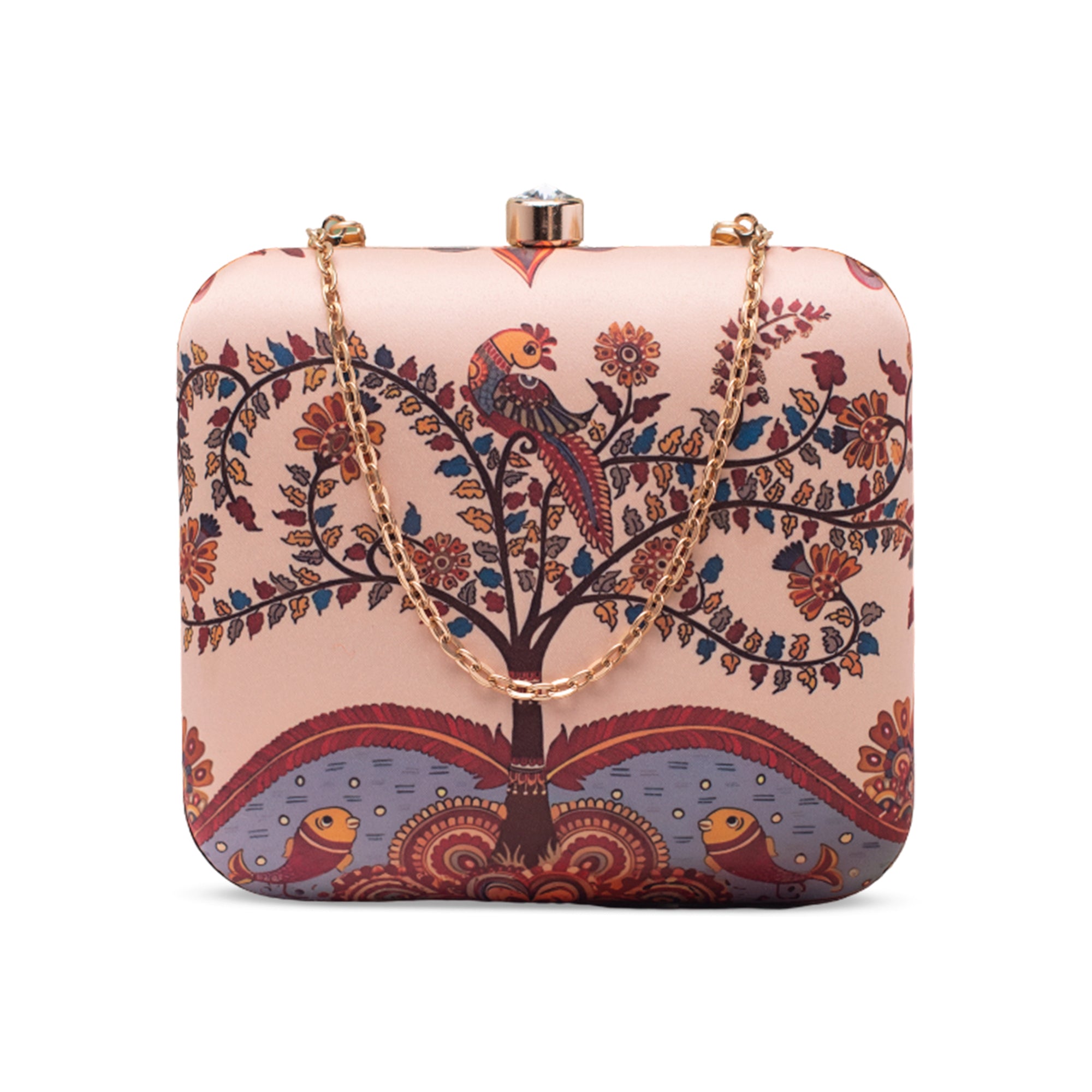 Artklim Bird on Tree Printed Clutch