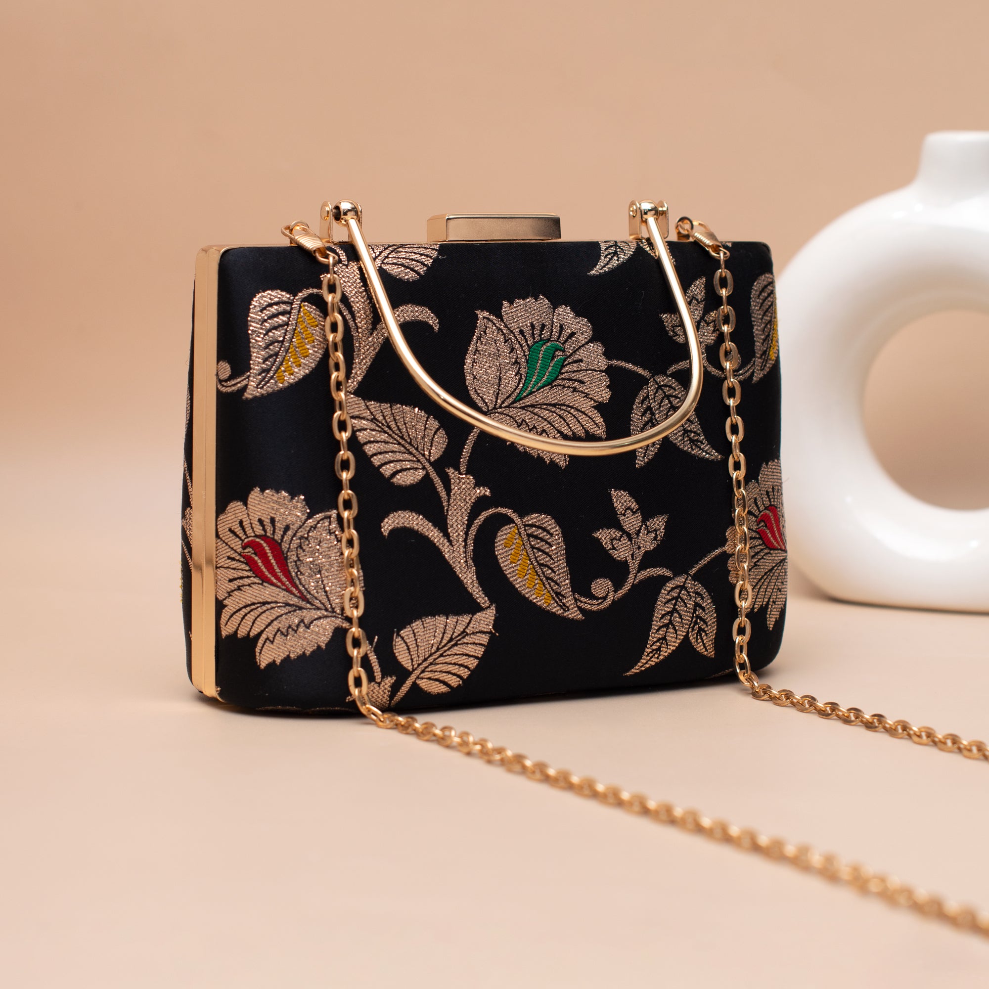 Artklim Deep Blue Heritage Embroidered Clutch
