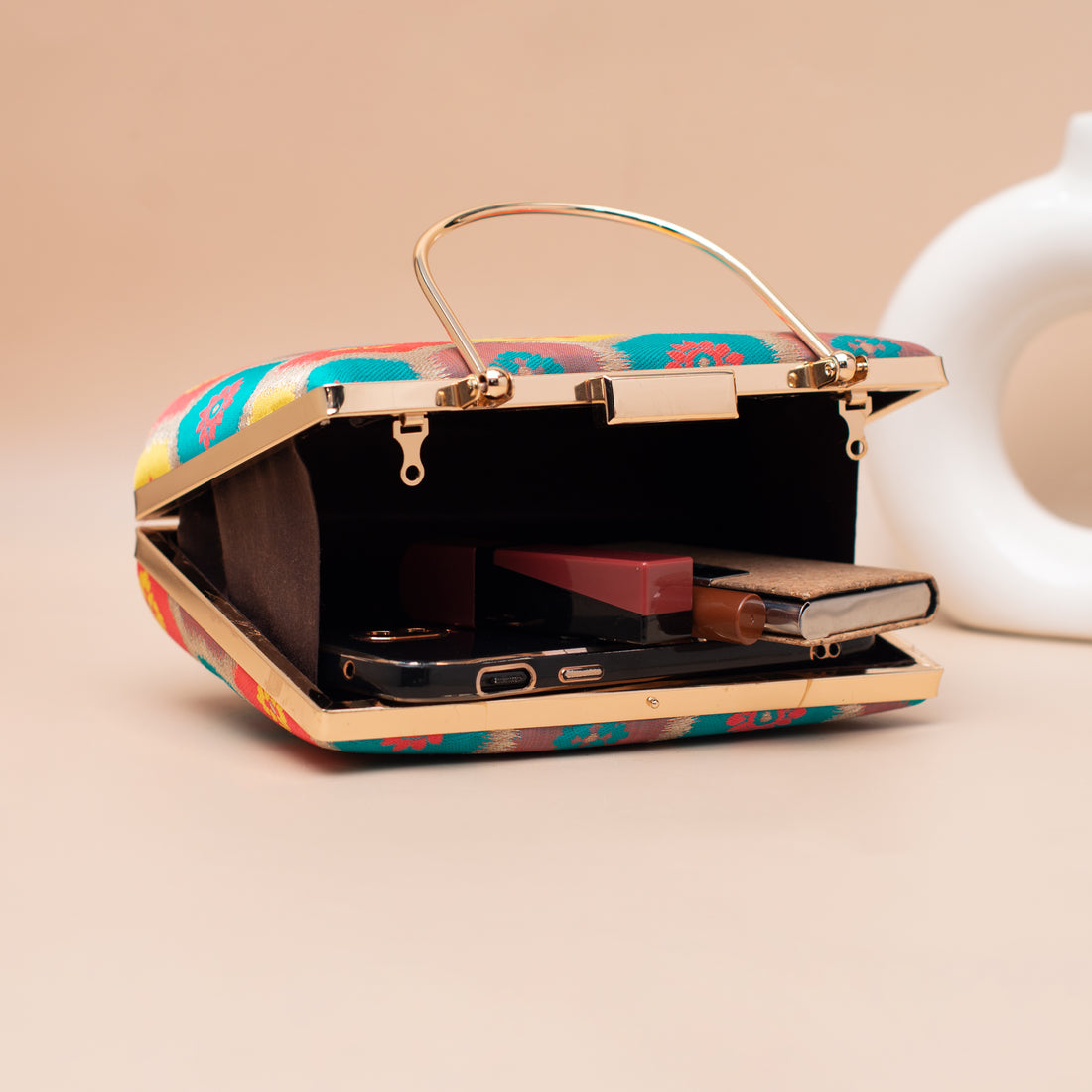 Artklim Colour Pop Embroidered Clutch