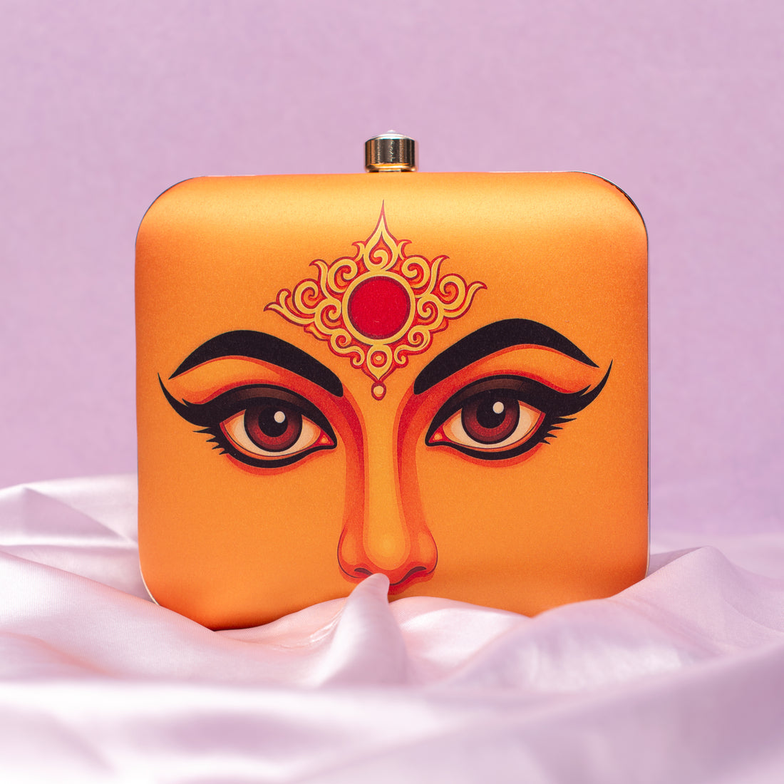 Artklim Durga Maa Portrait Printed Clutch