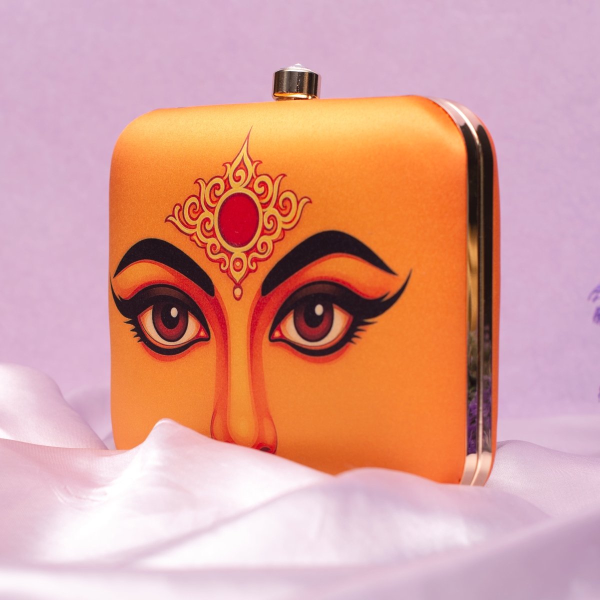 Artklim Durga Maa Portrait Printed Clutch
