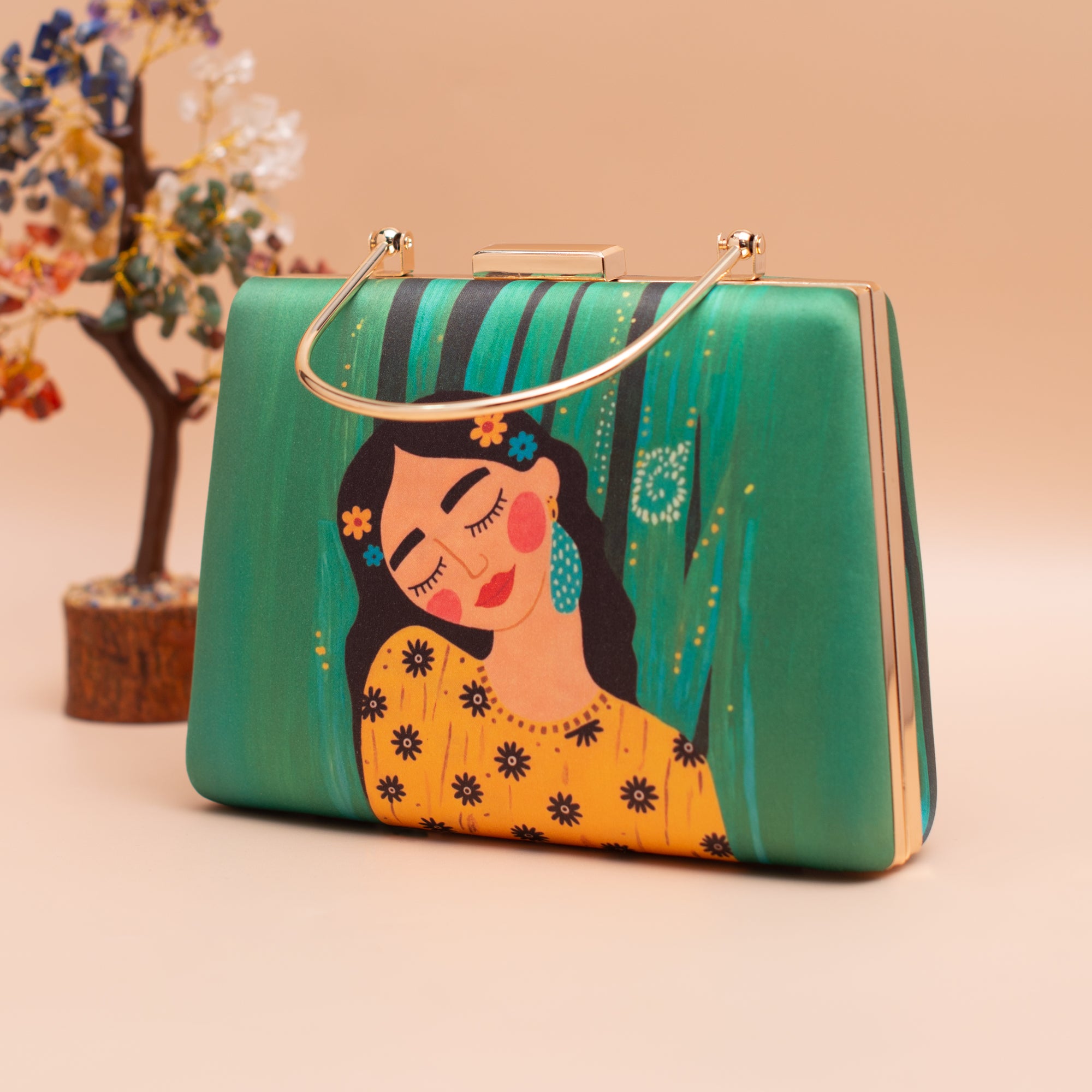 Artklim Dreamy Muse Hand Printed Clutch