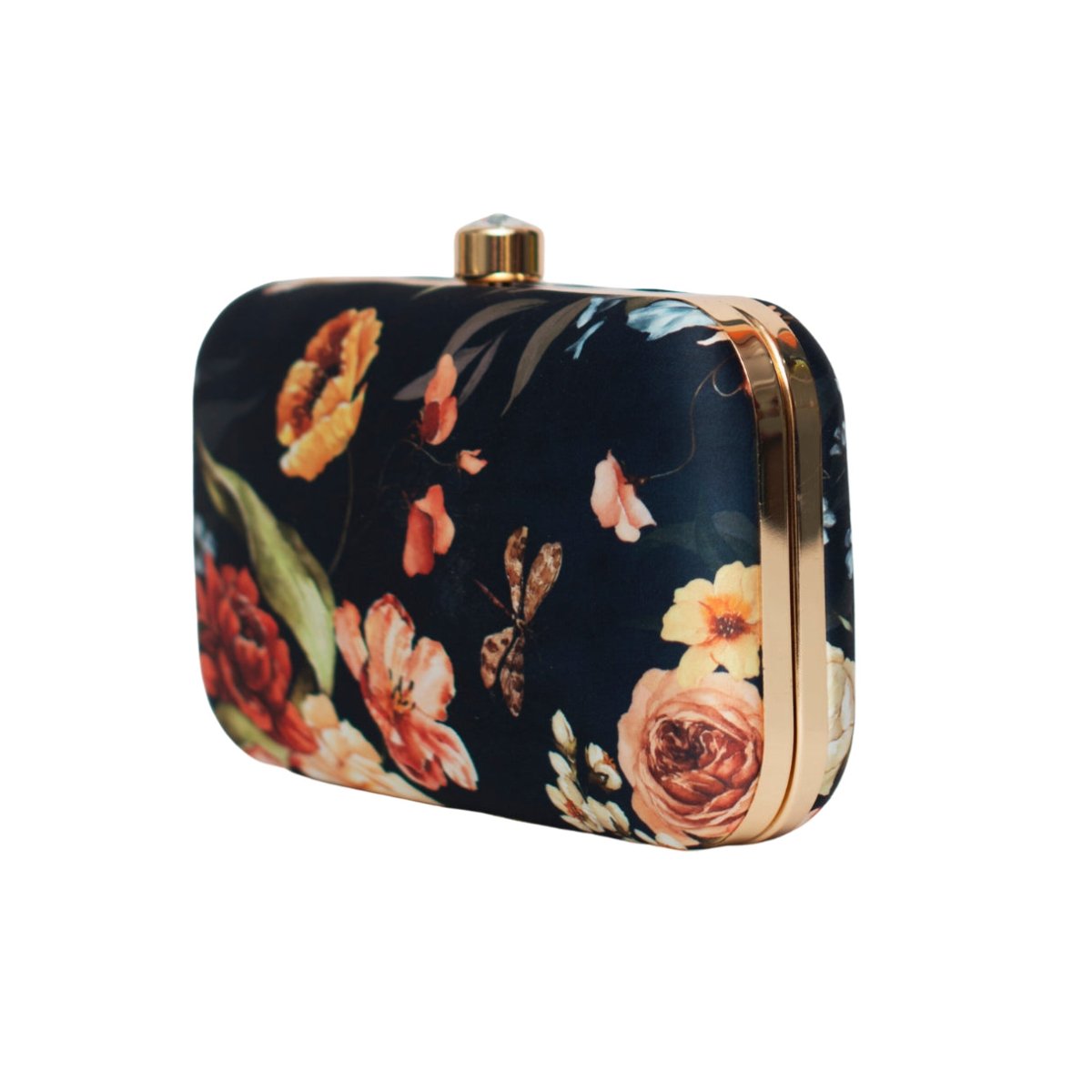 Blooming Printed Clutch