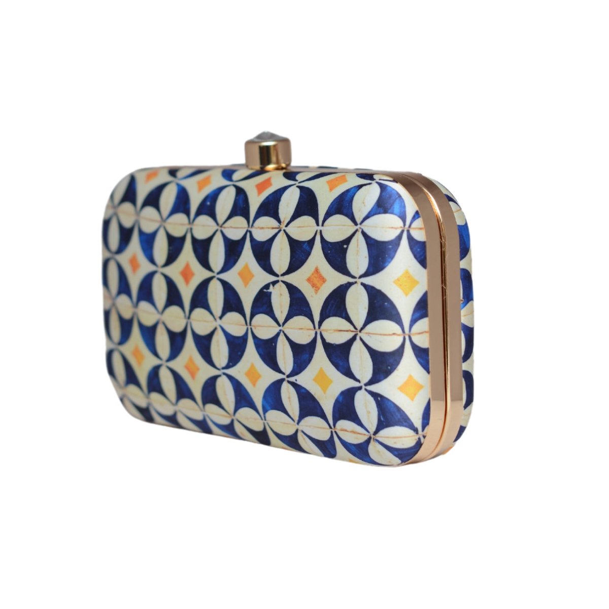 Bright Symmetrical Printed Clutch