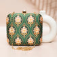 Green Aesthetic Printed Clutch