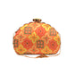 Yellow-Orange Embroidered Clutch