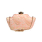 Peach Leaf Embroidered Clutch