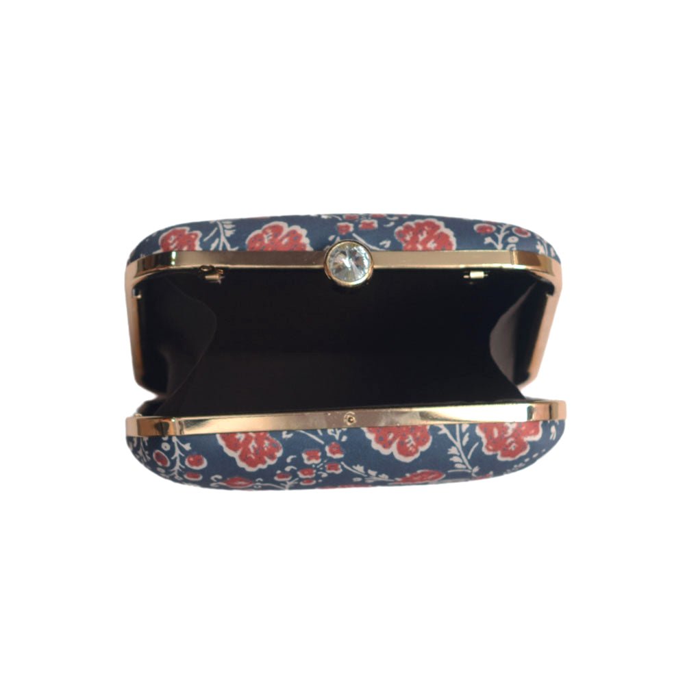 Red Floret Printed Clutch