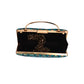 Blue Pattern Embroidered Clutch