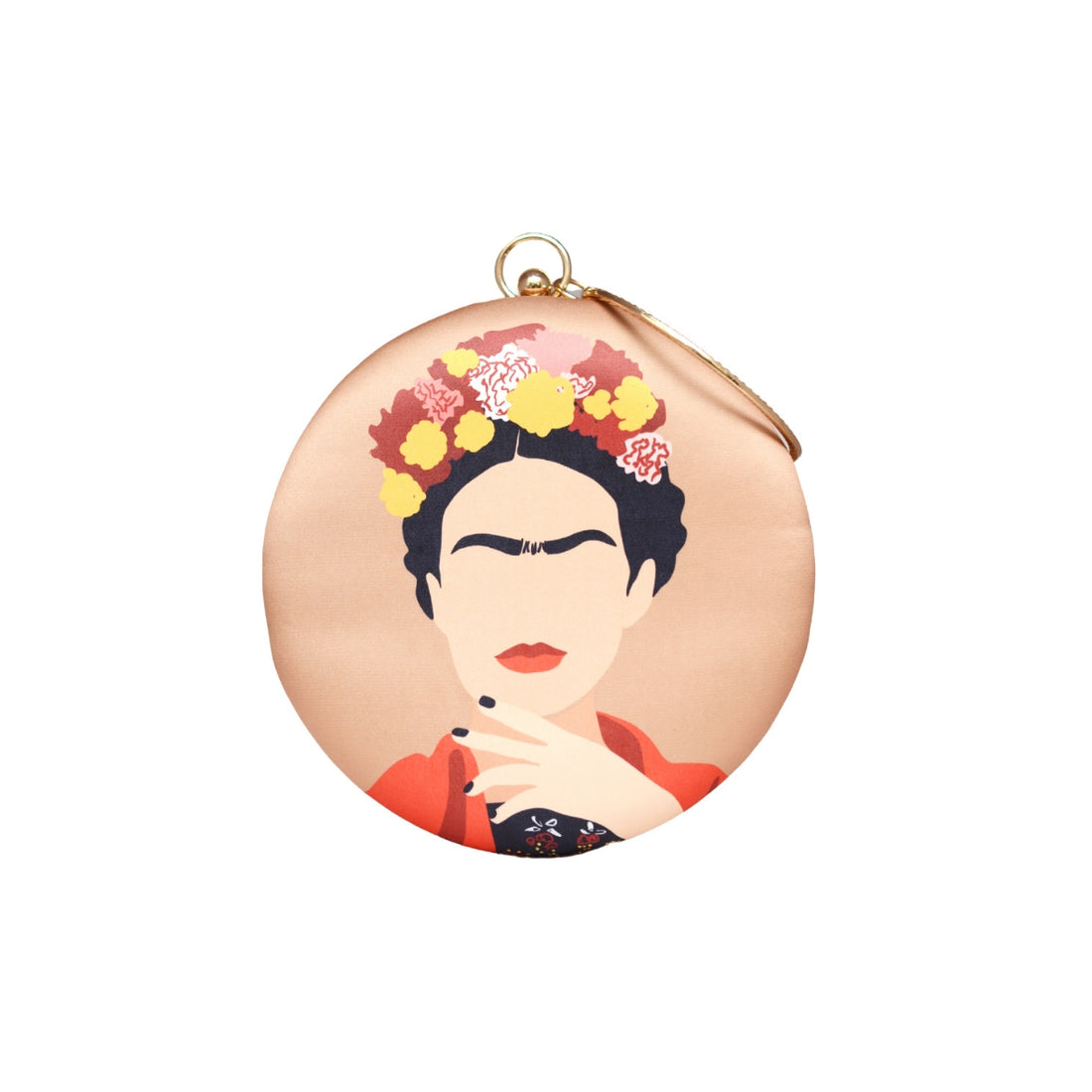 Artklim Frida Kahlo Round Printed Clutch