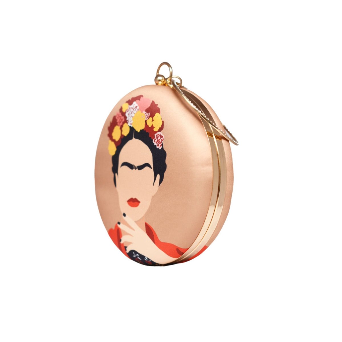 Artklim Frida Kahlo Round Printed Clutch