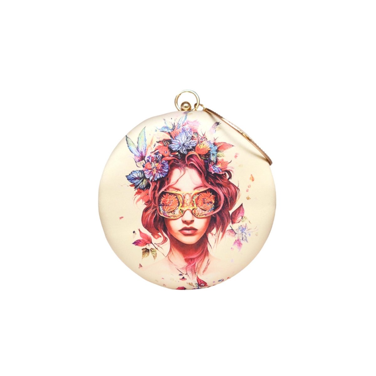 Artklim Floral Women Printed Round Clutch