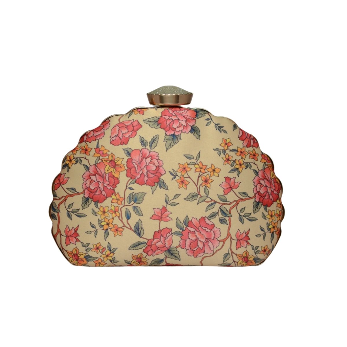 Artklim Floral Printed D-shape Clutch
