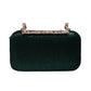 Artklim Green Sequins Fabric Party Clutch