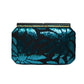Artklim Black and Blue Sequins Fabric Party Clutch