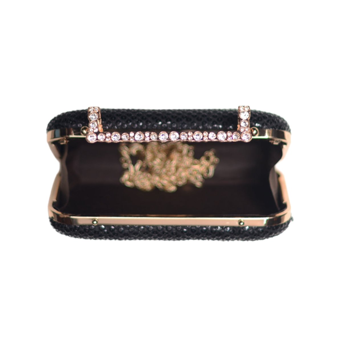 Artklim Black Sequins Fabric Party Clutch