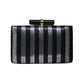 Artklim Black and Silver Sequins Fabric Party Clutch