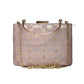 Artklim Baby Pink And Silver Brocade Party Clutch