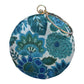 Artklim Blue Floral Embroidery Party Clutch