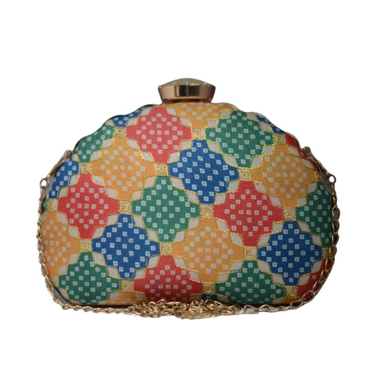 Artklim Multicoloured Embroidered Party Clutch